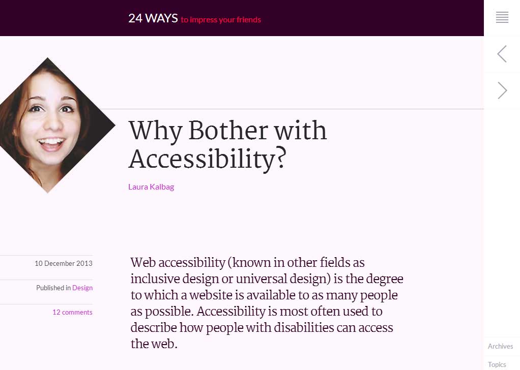 Why Bother with Accessibility?