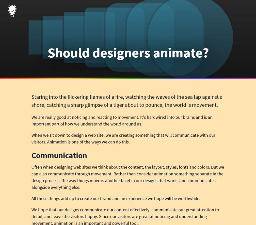 Should designers animate?