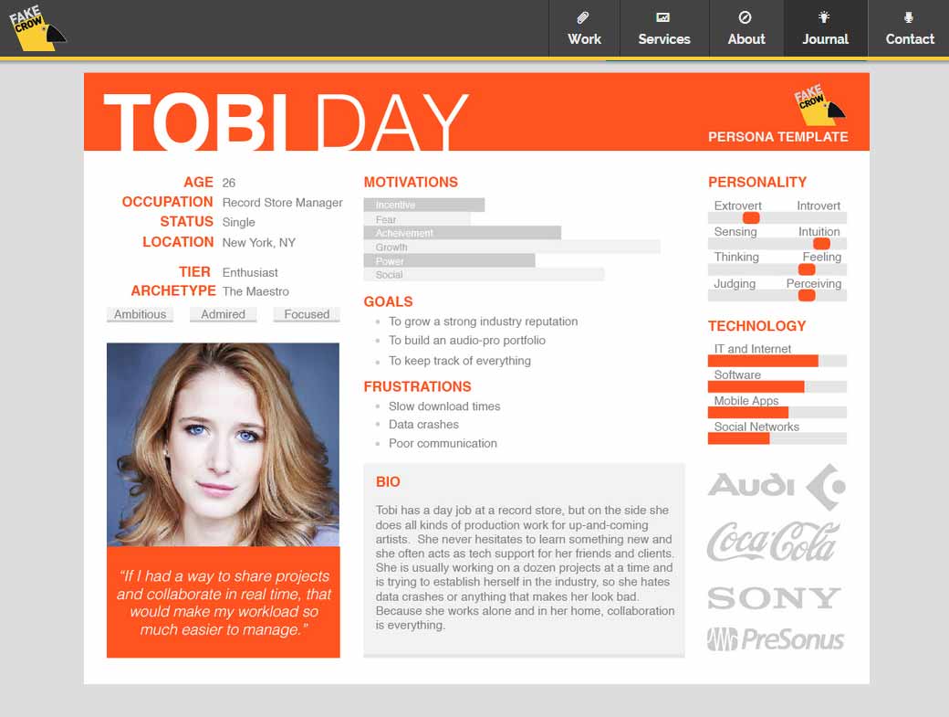 Un template de persona