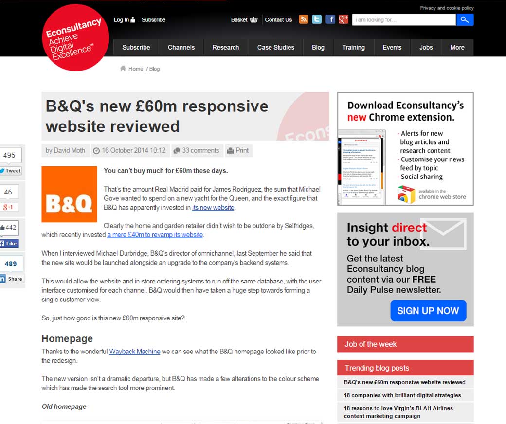 A quoi ressemble un redesign responsive à £60m ?