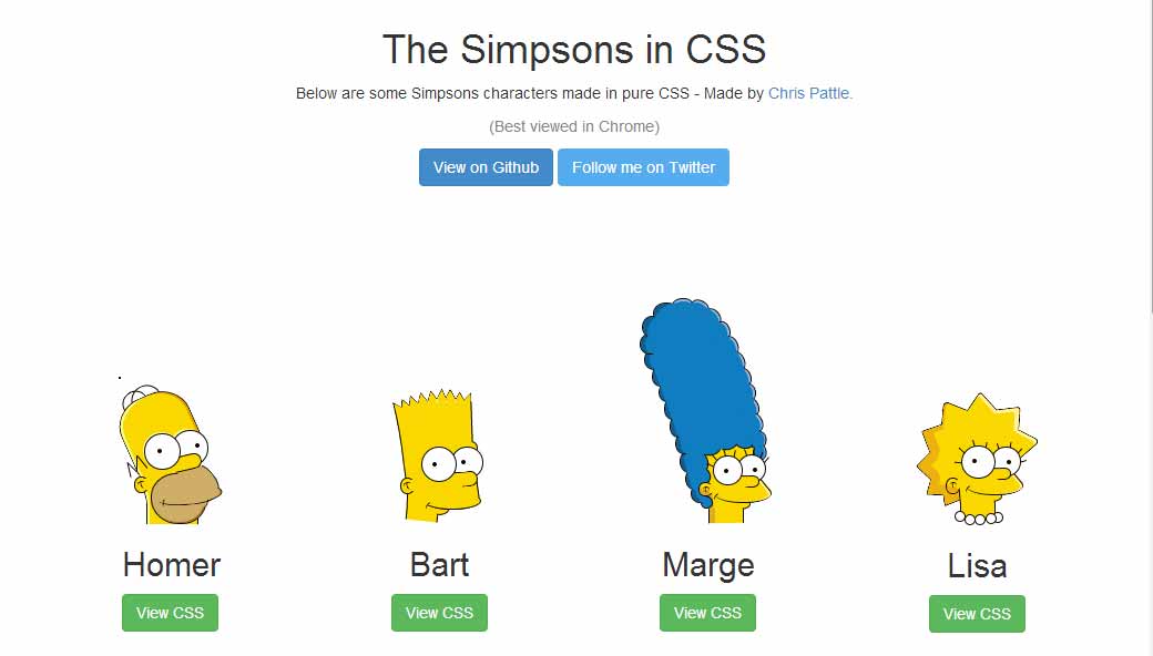Simpsons in CSS