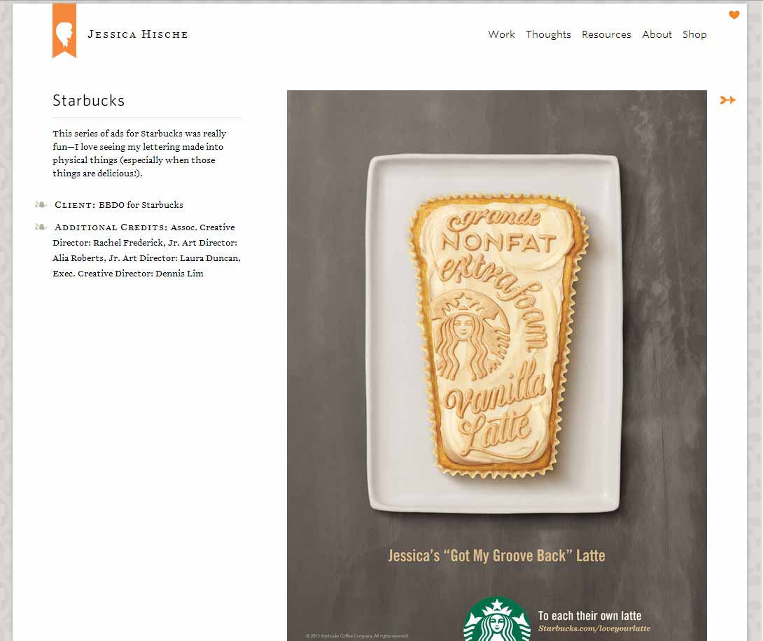 de jolies lettres pour Starbucks