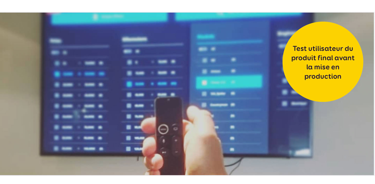 Test utilisateur d'une application TV
