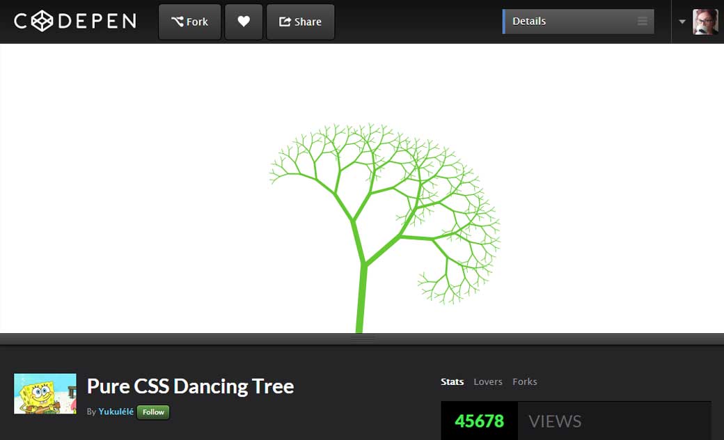 CSS dancing tree