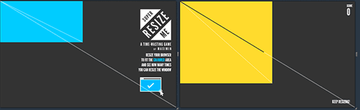 Super Resize Me, un jeu responsive
